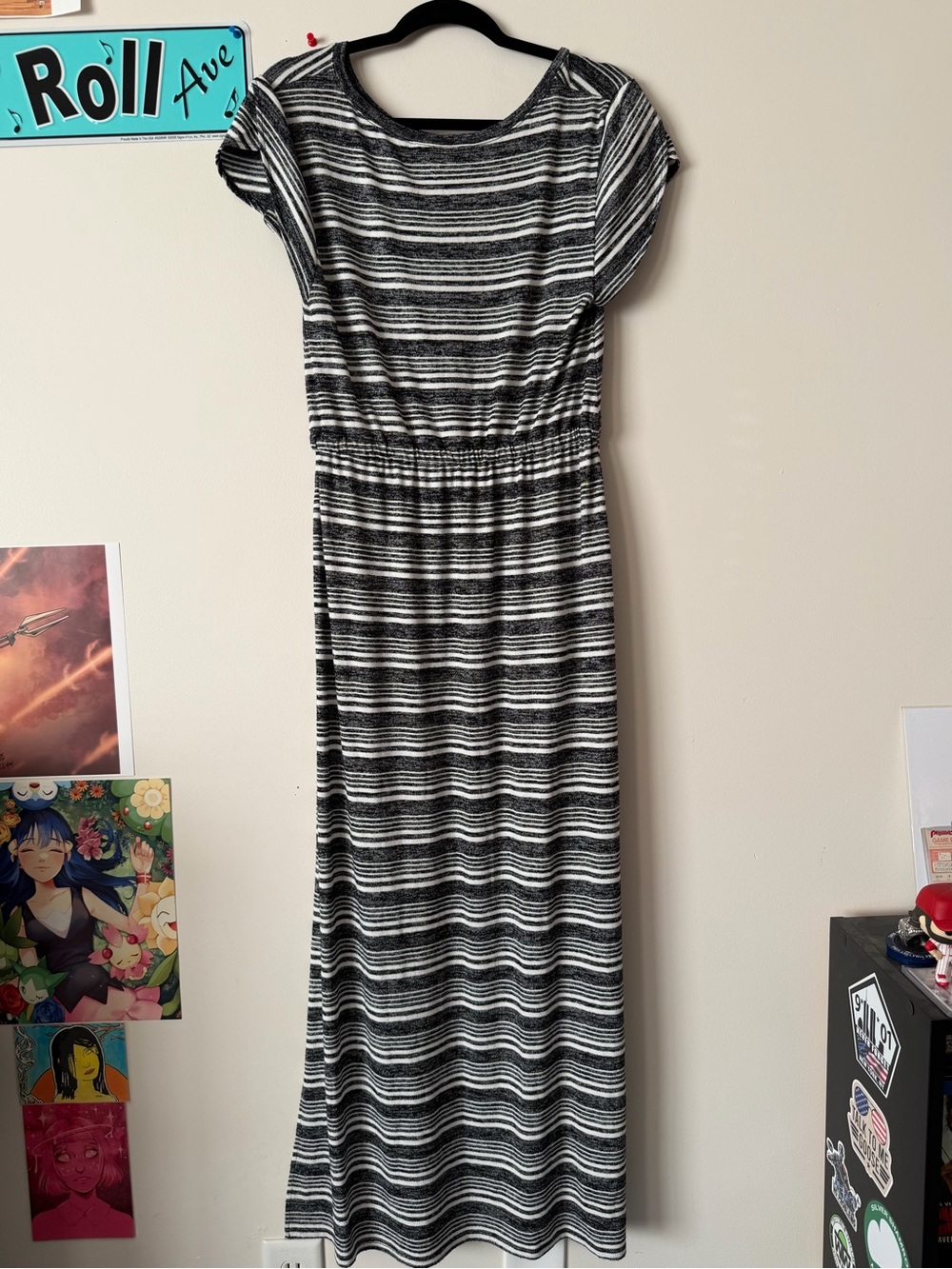 Market & Spruce Black and White Striped Maxi Dress - Picture 3 of 7